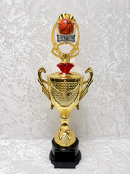 Trofeo de Baloncesto Copa Dorada con Opciones de Diamante