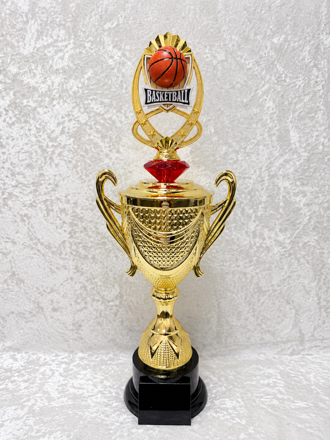 Trofeo de Baloncesto Copa Dorada con Opciones de Diamante