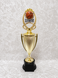 Trofeo Copa de Baloncesto con Bola 3D y Base Negra