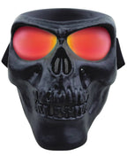 Máscara de Rostro Completo Skull – Negro Mate con Lentes G-Tech™ Rojos