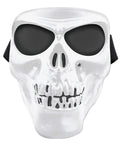 Máscara de Rostro Completo White Skull con Lentes Ahumados – Edición Limitada