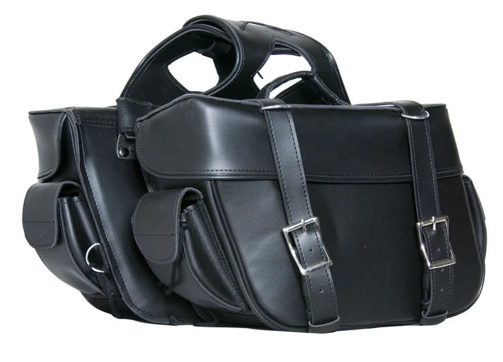 Alforja para Motocicleta – Negra con Dos Correas y Sistema Desmontable
