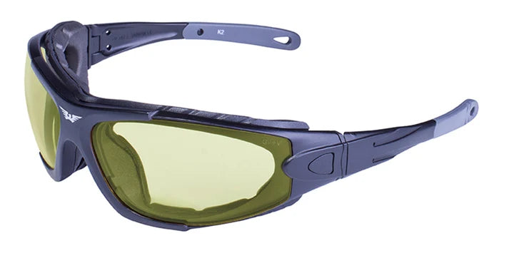 Gafas Fotocromáticas Shorty para Motociclista – Amarillo a Ahumado con Correa Ajustable