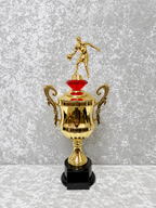 Trofeo de Baloncesto con Copa Dorada, Figura de Jugador y Opciones de Diamante