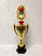 Trofeo de Baloncesto Copa Dorada con Topper y Opciones de Diamante