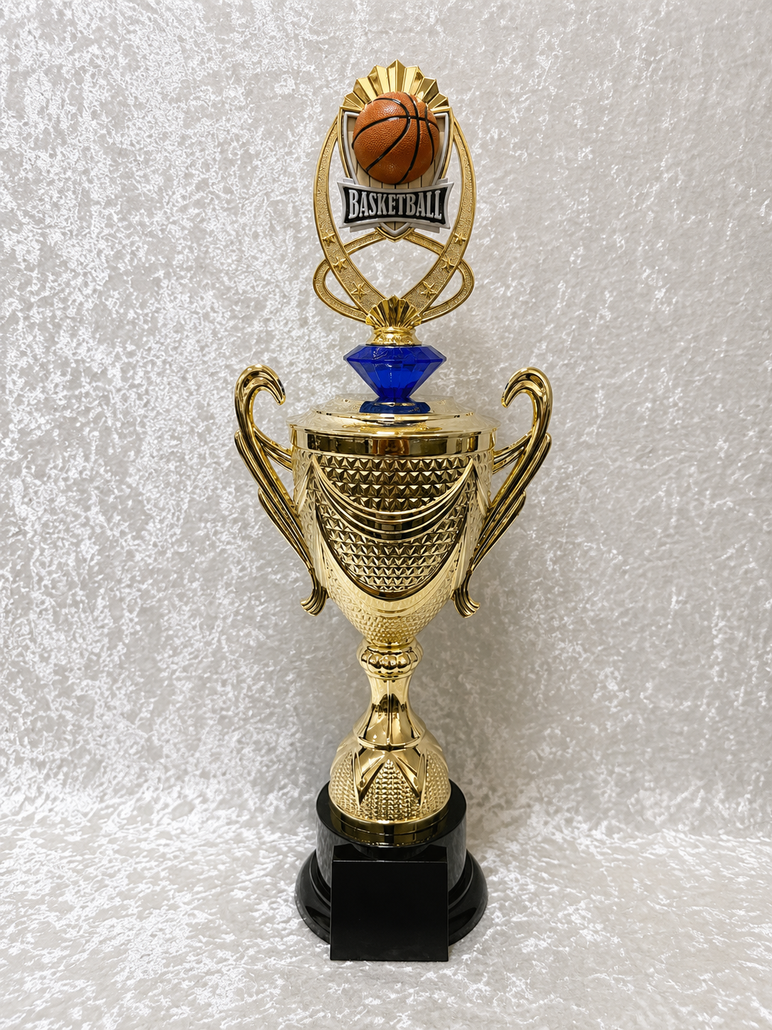 Trofeo de Baloncesto Copa Dorada con Opciones de Diamante