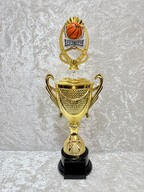 Trofeo de Baloncesto Copa Dorada con Opciones de Diamante