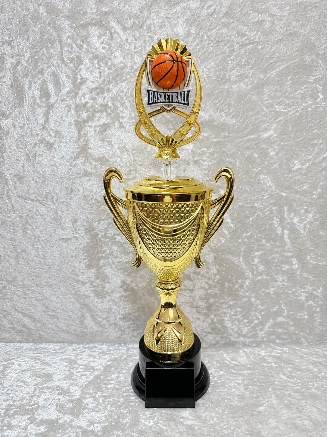 Trofeo de Baloncesto Copa Dorada con Opciones de Diamante
