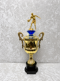 Trofeo Copa de Baloncesto con Jugador Driblando y Opciones de Diamante