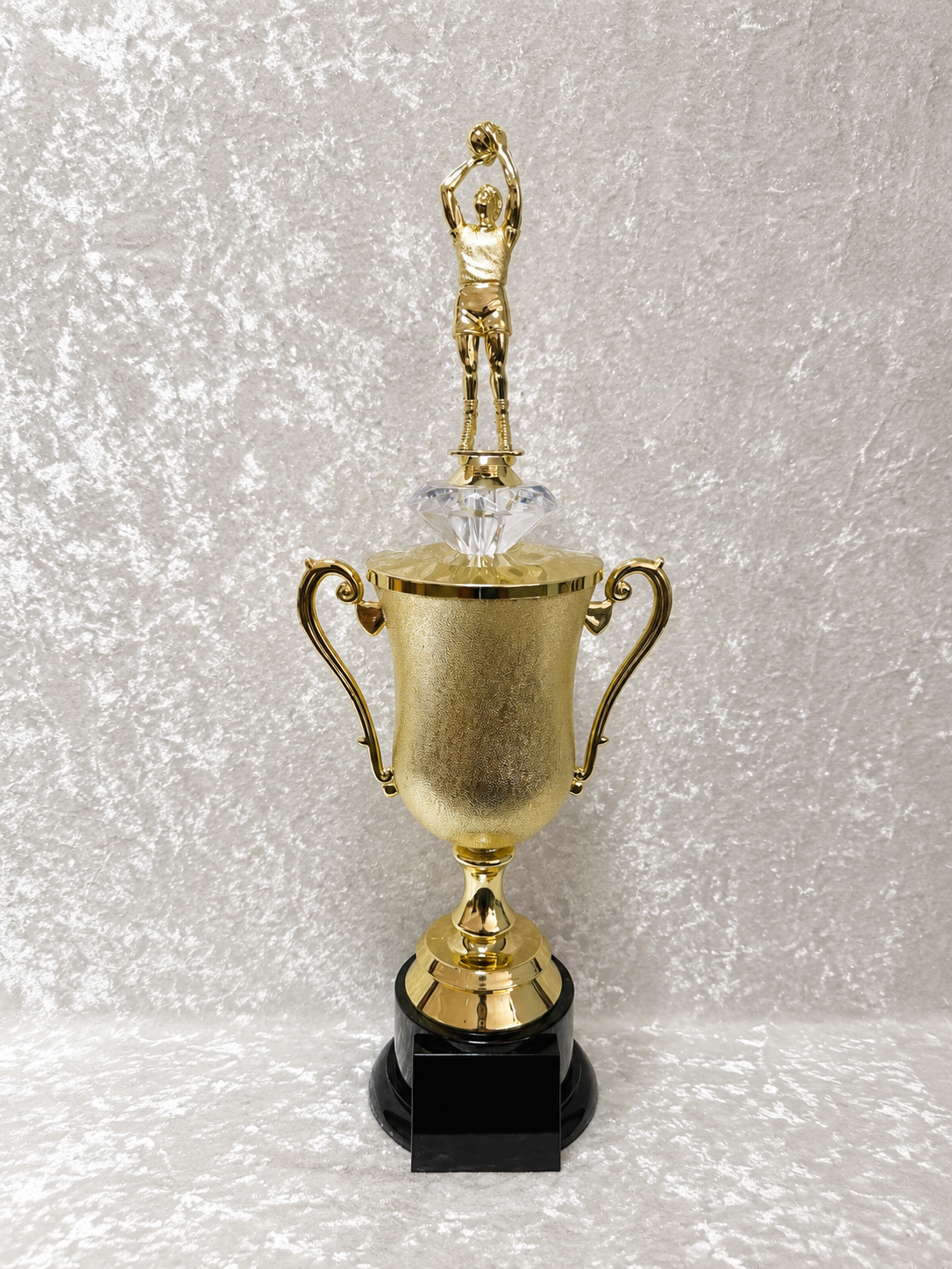 Trofeo Copa de Baloncesto Masculino con Figura de Jugador y Opción de Diamante