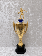 Trofeo de Baloncesto con Copa Dorada, Figura de Jugador y Diamante Decorativo